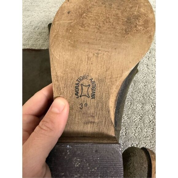 Steve Madden Leather Soft Dark Green Brown Boots 38/7.5 - Picture 7 of 7